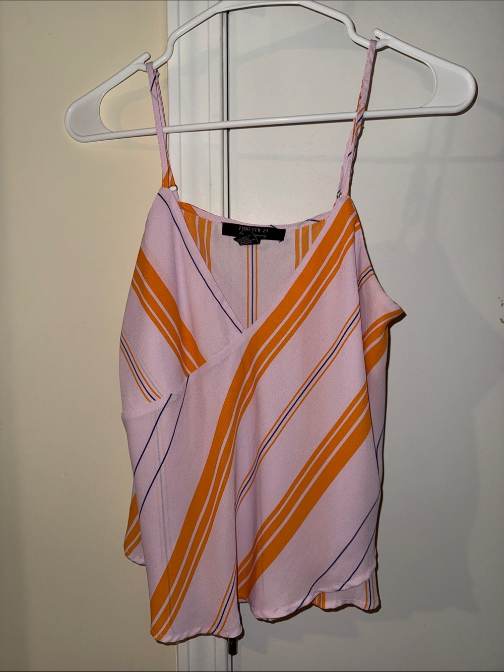 Forever 21 Lavender & Orange Striped Cami